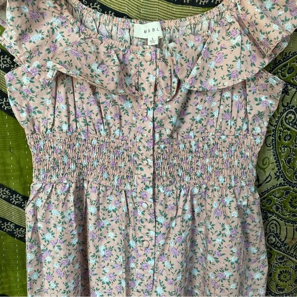 NWOT Mable x Anthropologie Garden Party Cropped Jumpsuit Size Large - Picture 5 of 16